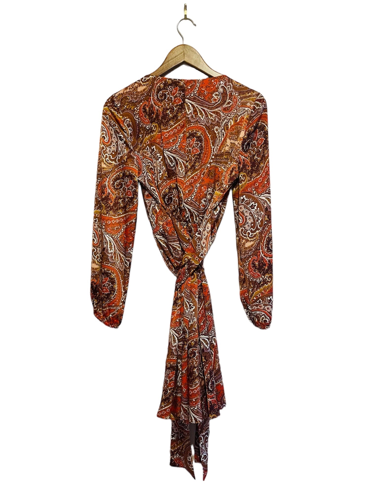 Fall Paisley Long Sleeve Dress Size: 6