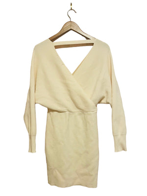 Cream Sweater Dress Size: Large
