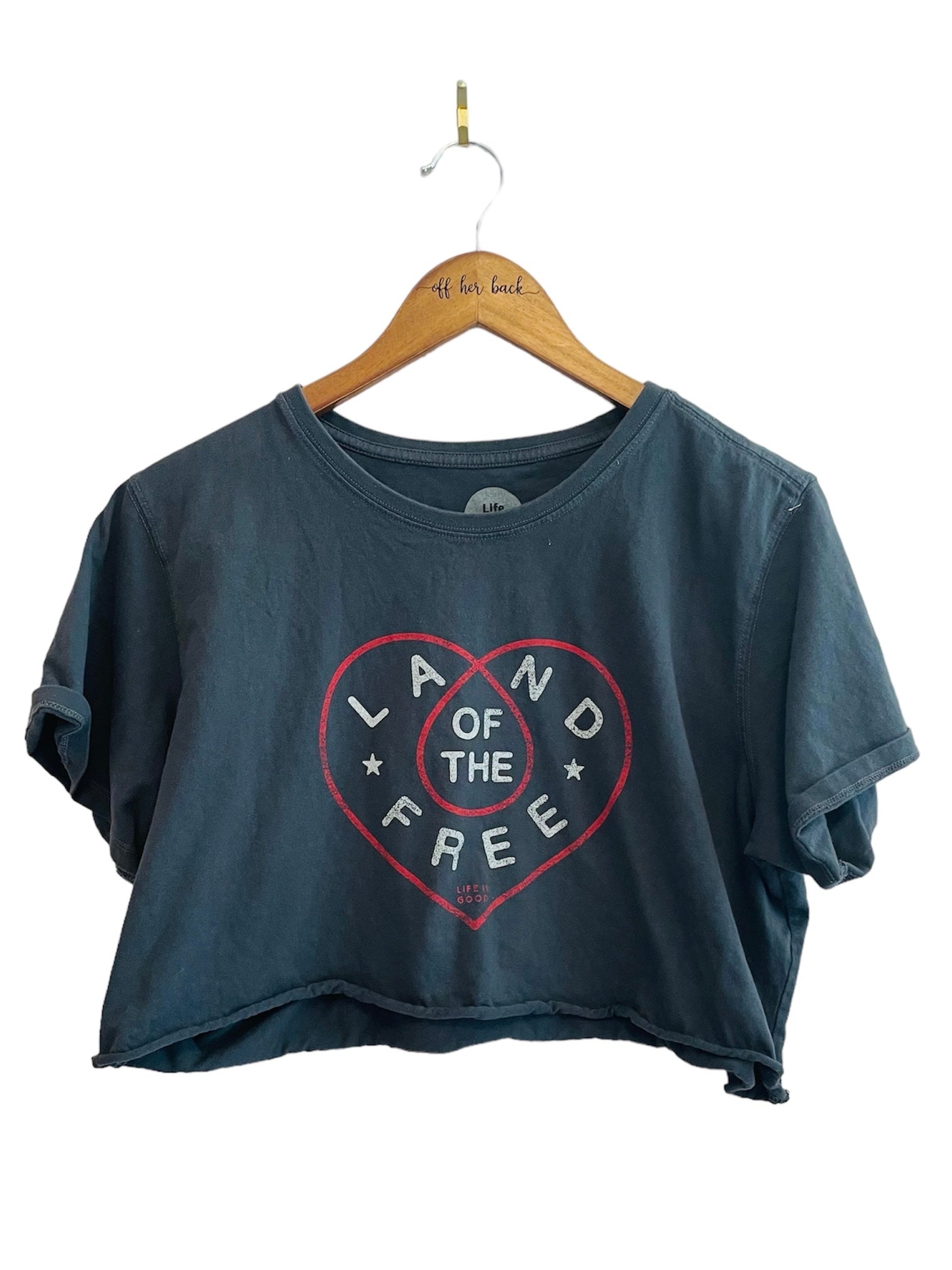 Life is Good Cropped Tee Size: XLarge