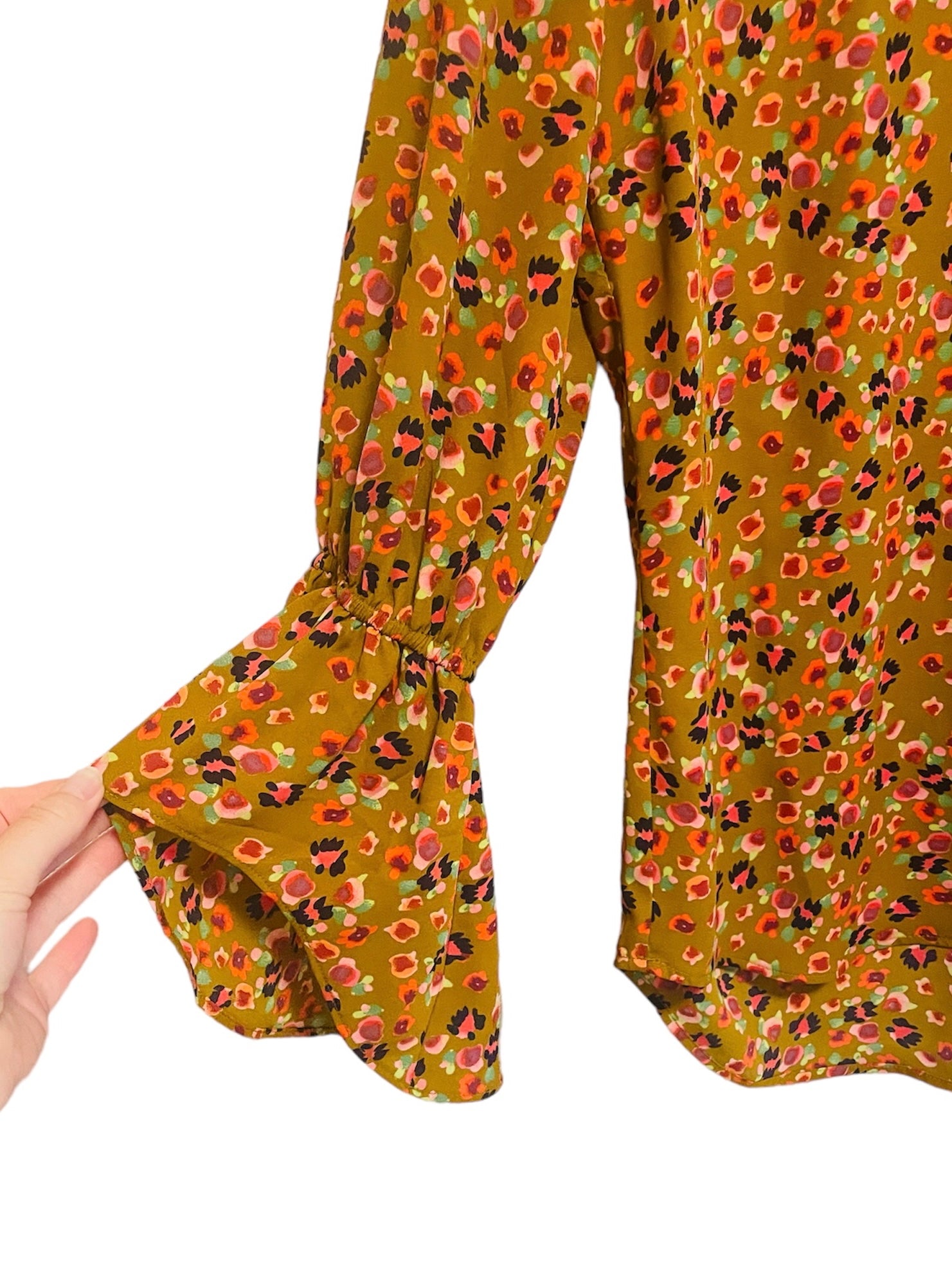 Multi Mustard Blouse Size: Small