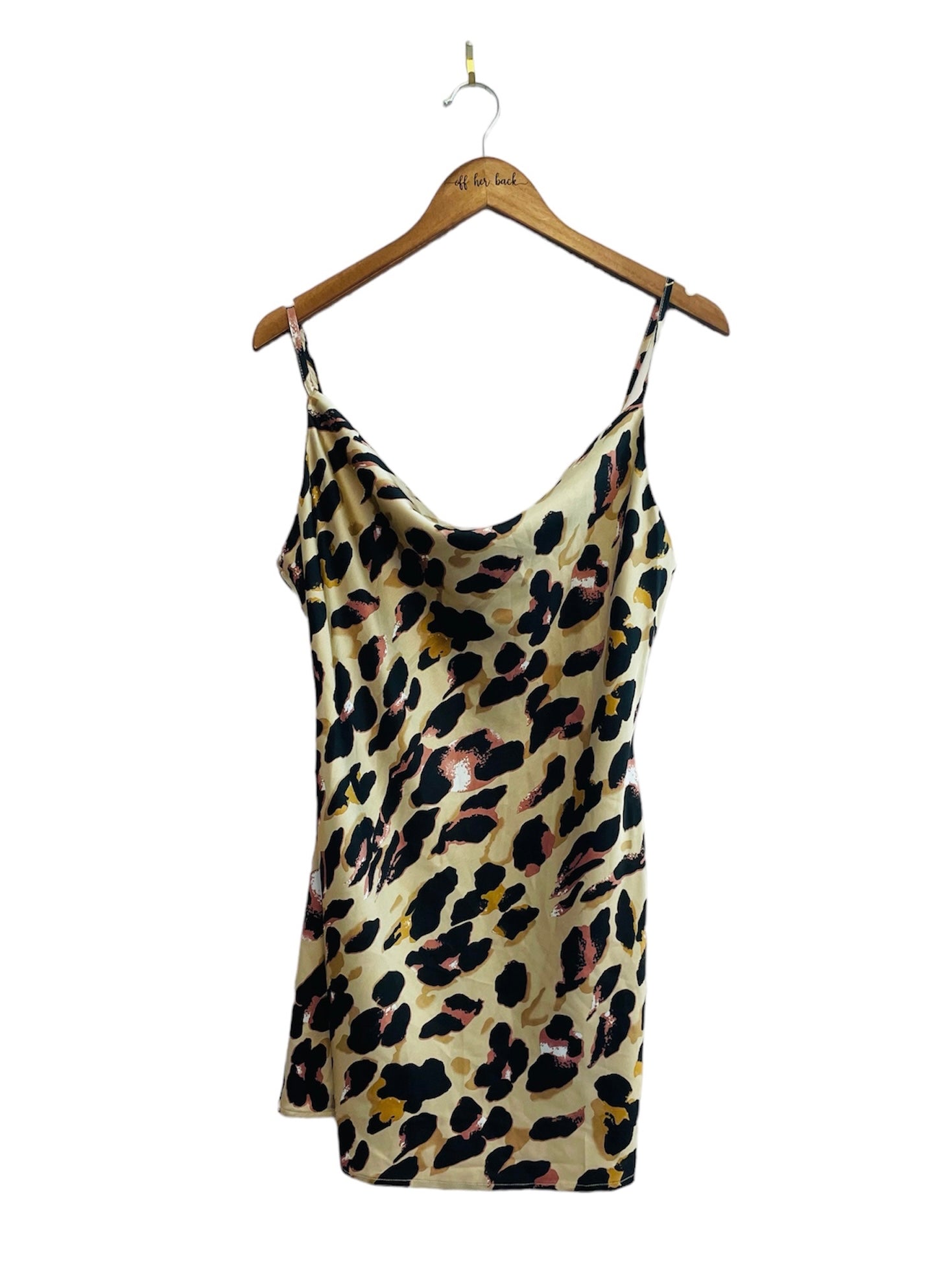Cheetah Print Slip Dress Size: Large (Best fit Med)