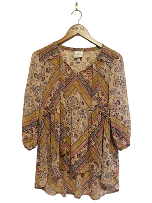 Multi Color Printed Blouse Size: Small