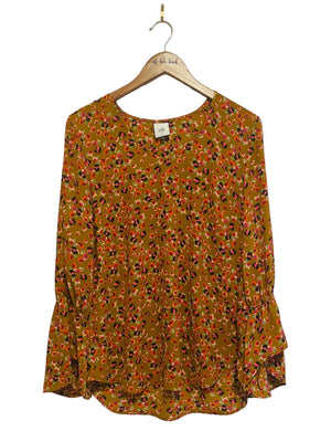 Multi Mustard Blouse Size: Small