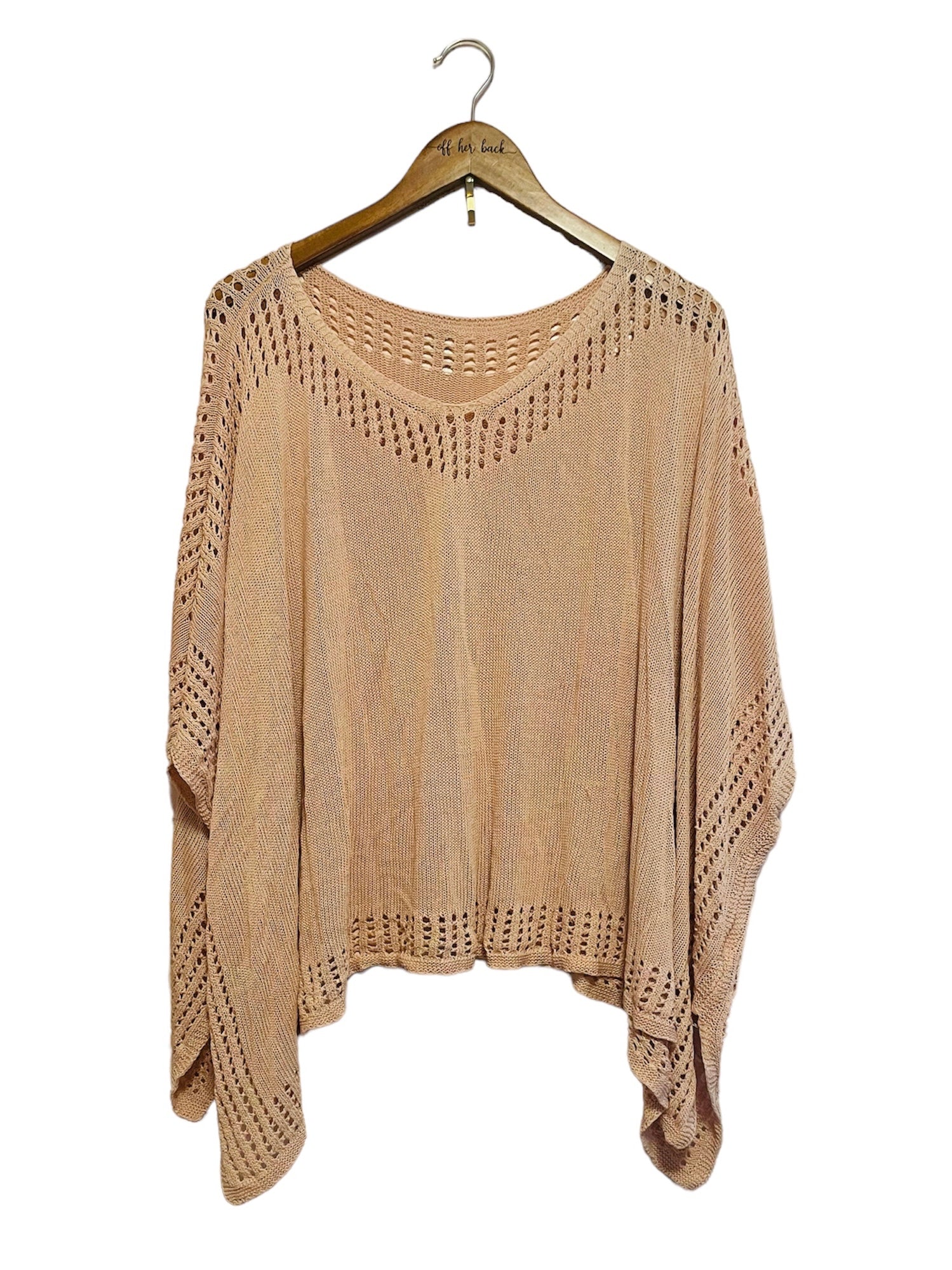 Soft Pink Poncho Size: 3XL