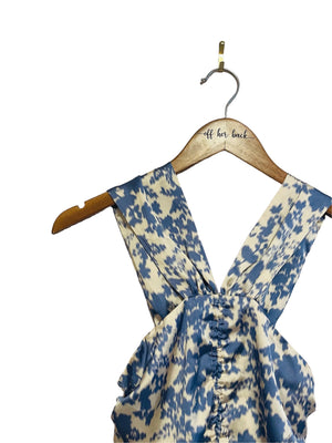 Cropped Silky Printed Tank Size: 4