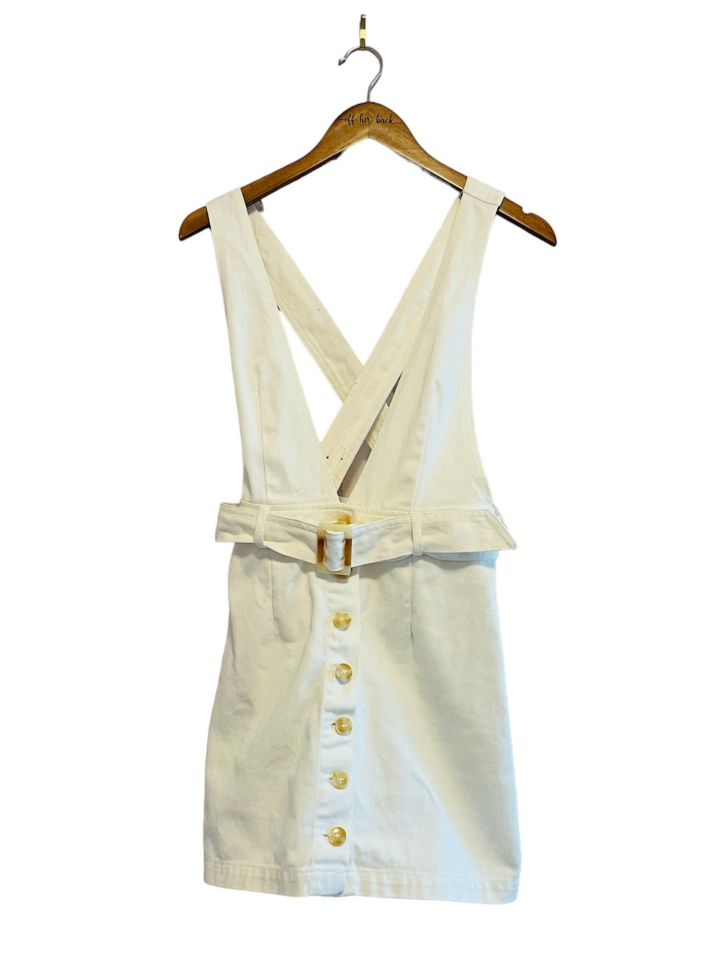 White Denim Dress Size: Medium