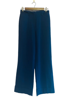 Wide Leg High-Waisted Navy Pant - Size: Vintage 4 *Modern Best Fit: 0