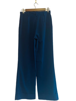 Wide Leg High-Waisted Navy Pant - Size: Vintage 4 *Modern Best Fit: 0