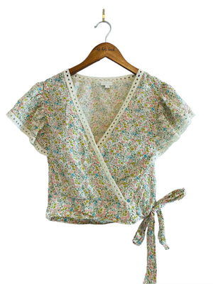 Pastel Floral Blouse Size: Small