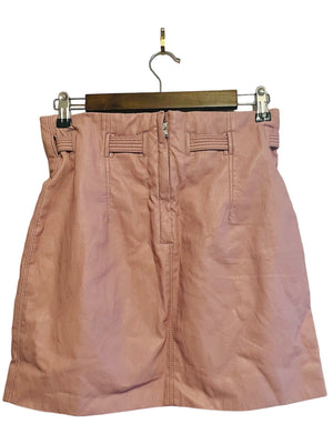 Leather Dusty Rose Mini Skirt Size: 4