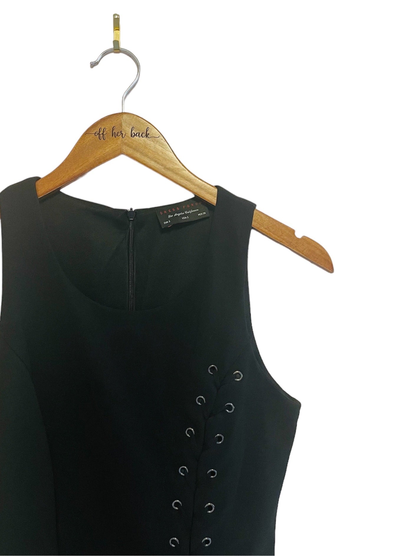 Little Black Dress W/ Lace Up Detailing - Size: Small