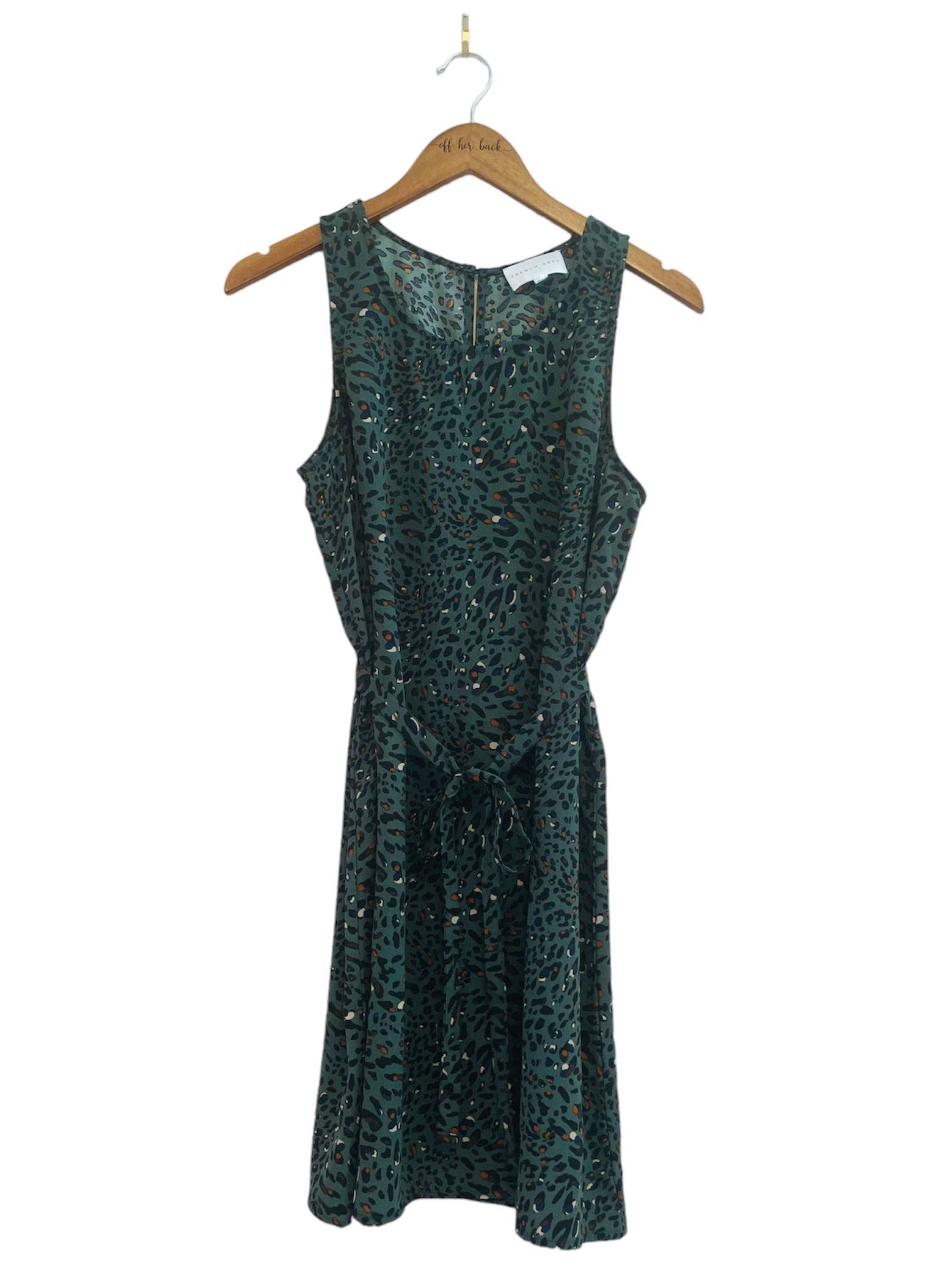 Printed Waist Tied Dress Size: Medium