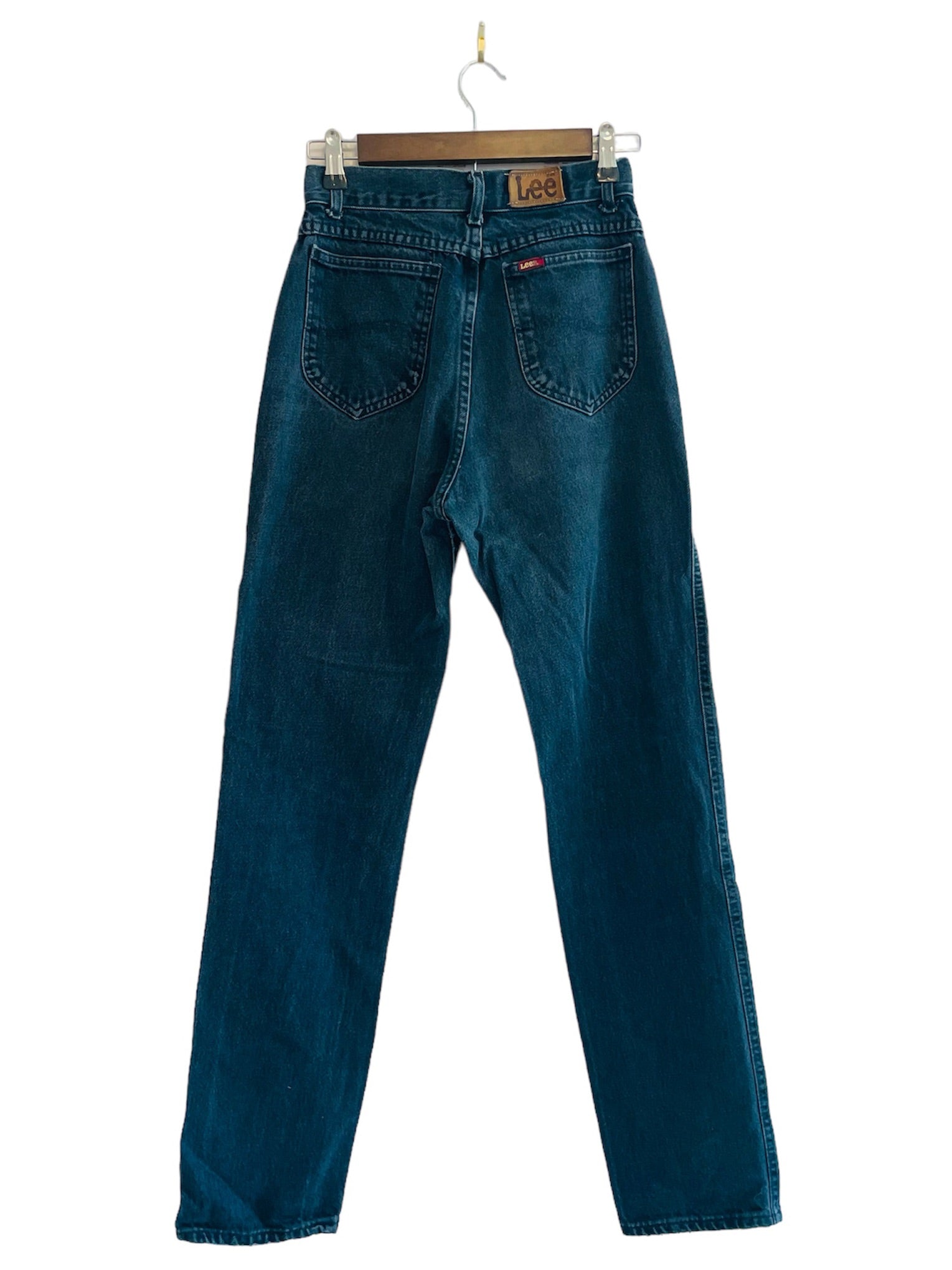 Washed Black Vintage Straight Lee Jeans Size: Waist 26", Hip 36", Rise 11", Inseam 32"