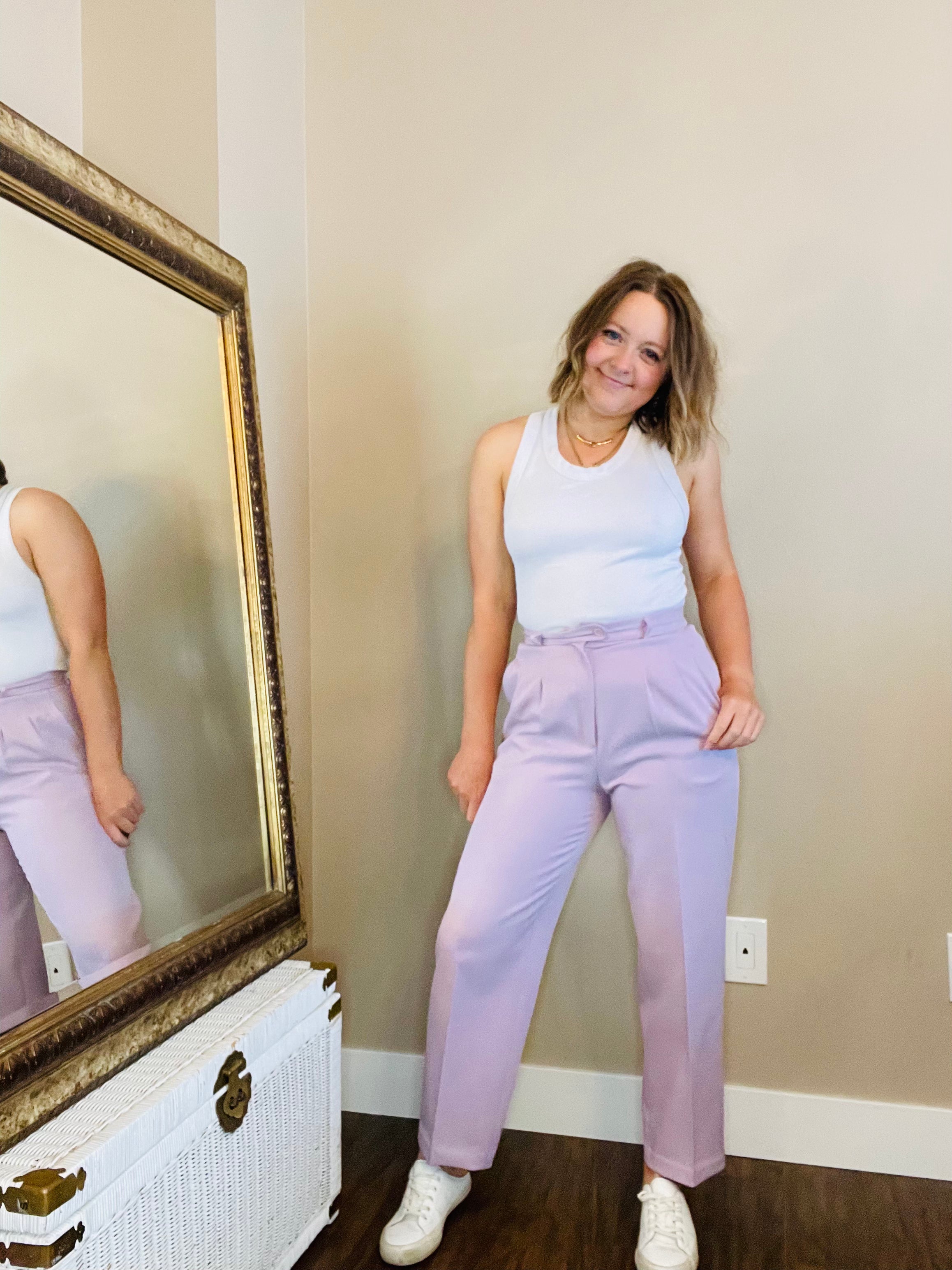 Lilac Vintage Pants Size: Vintage 10/11, best fit Modern Med