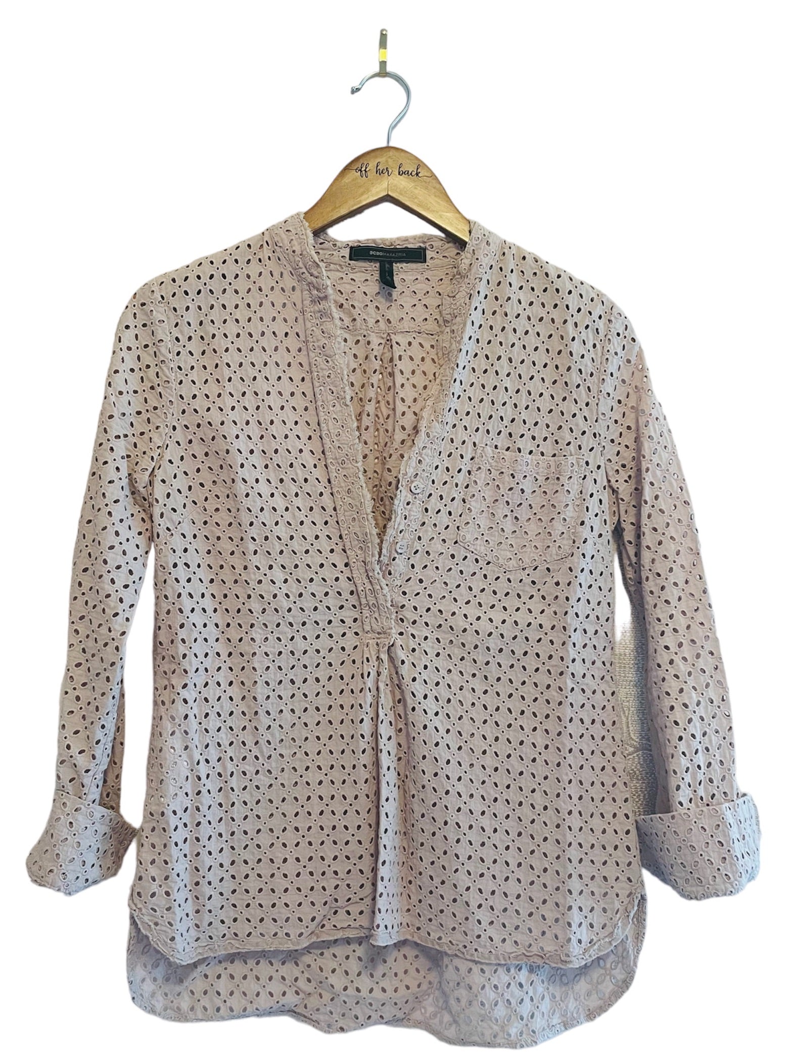 Cut Out Mauve Long Sleeve - Size: X-Small