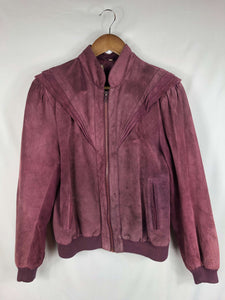 Dramatic Shoulder Soft Leather Jacket- Size: Vintage 8 *Modern Best Fits: Small