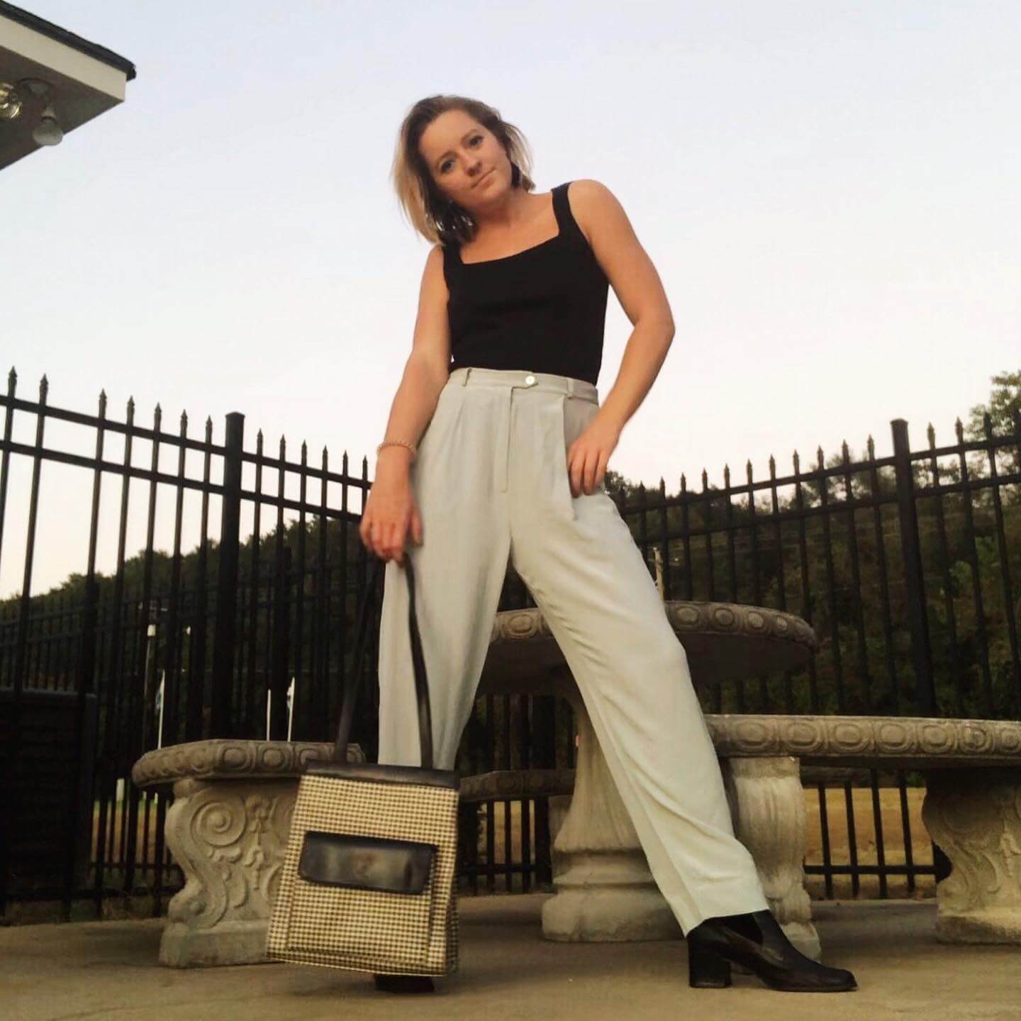 High Rise Baby Blue Vintage Pant Size: Vintage 10 *Best Fits: Small