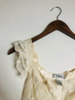 Delicate Cream Tank-Size: Small