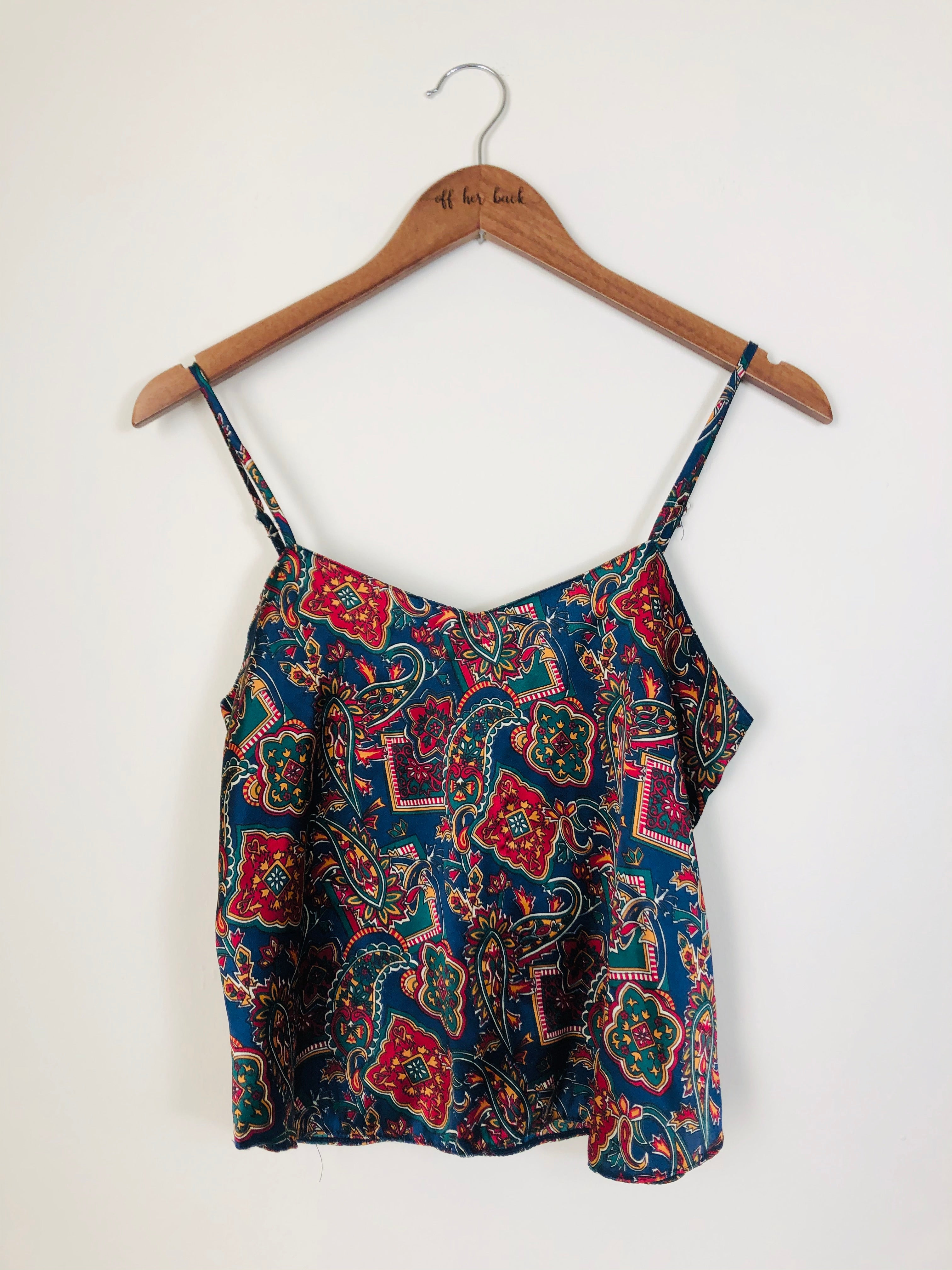 Pretty In Paisley Silk Tank-Size:Large