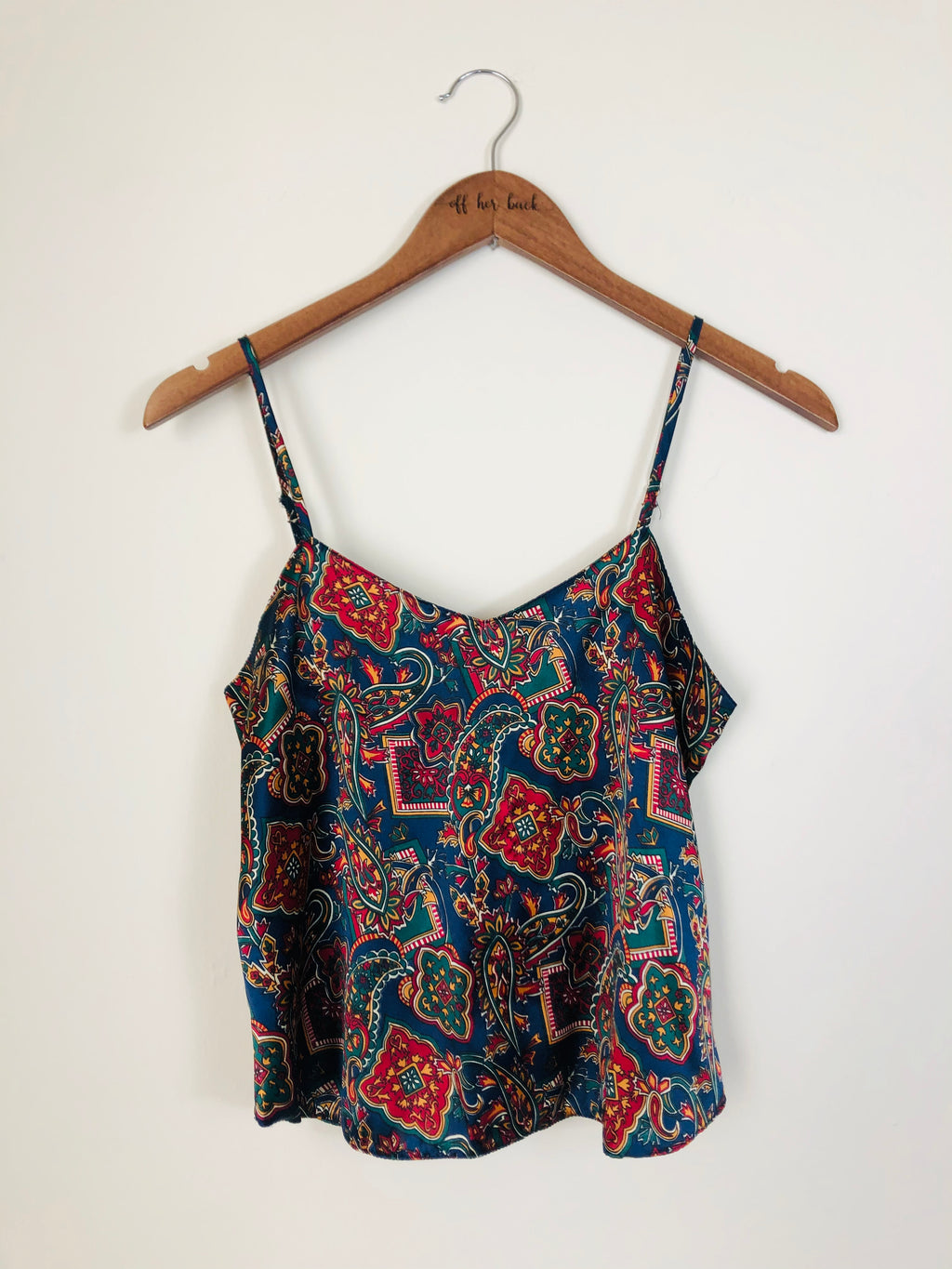 Pretty In Paisley Silk Tank-Size:Large
