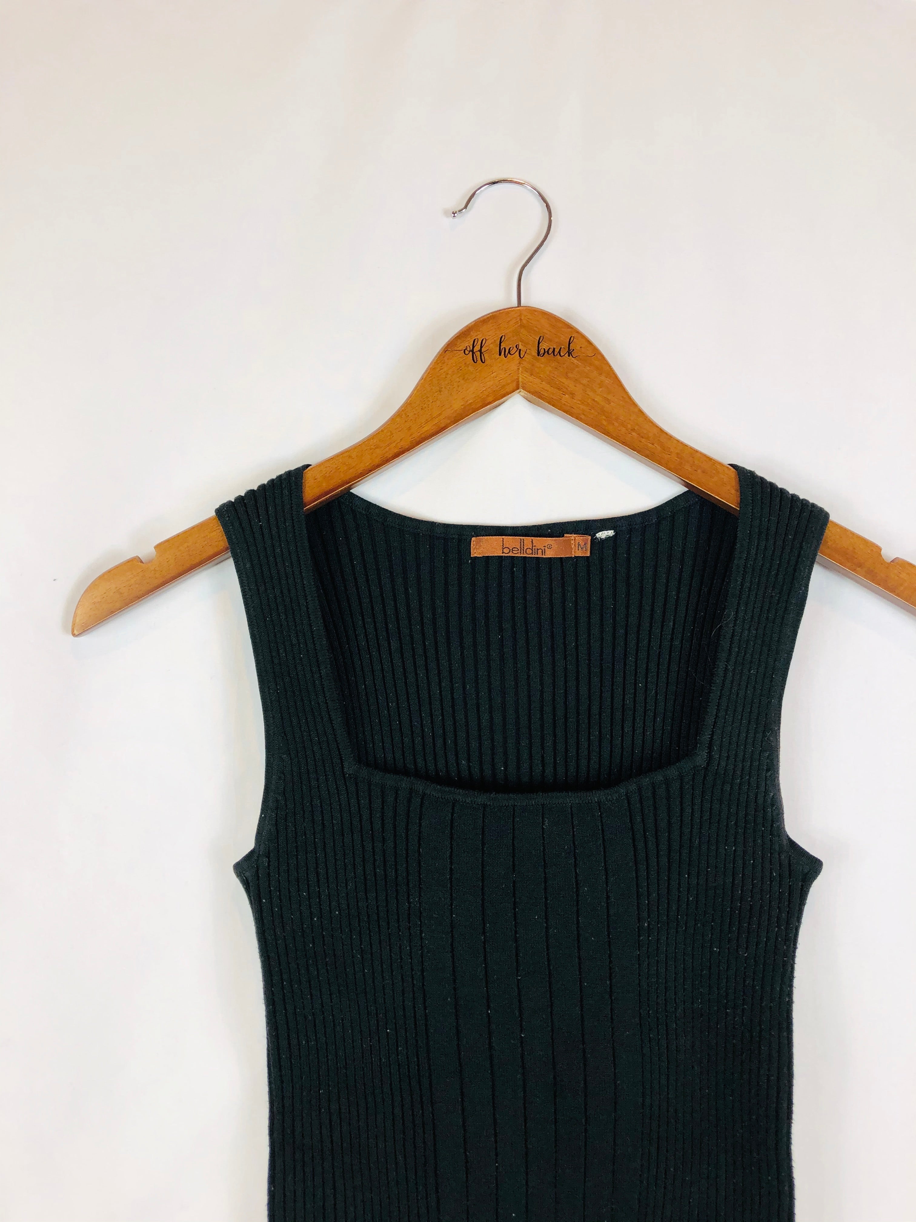 Square Neck Sweater Tank Size: Medium