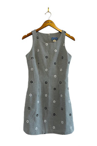 Embroidered Floral Mini Dress Size: Vintage Best Fit Small